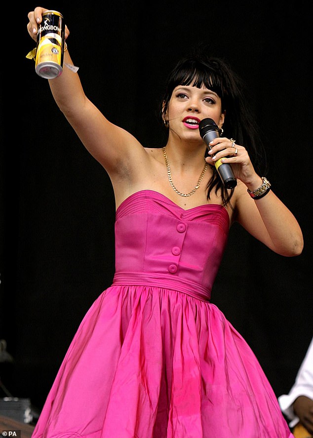 Lily Allen at Glastonbury in 2007